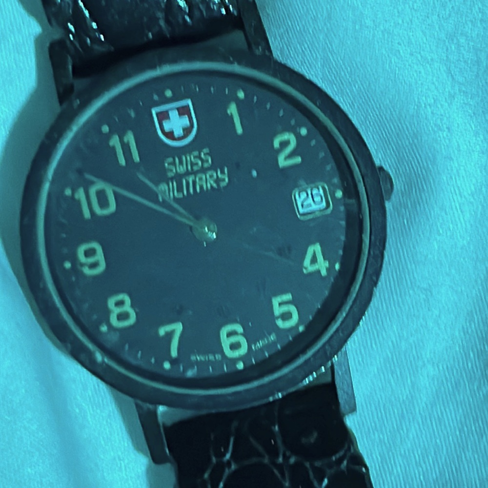 Black Military Analog Wrist Watch for Men. In great condition